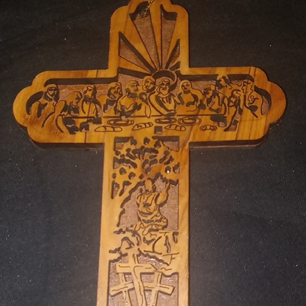 Christian Cross Ornament / Palm Cross Jesus Christian - Picture 4 of 4
